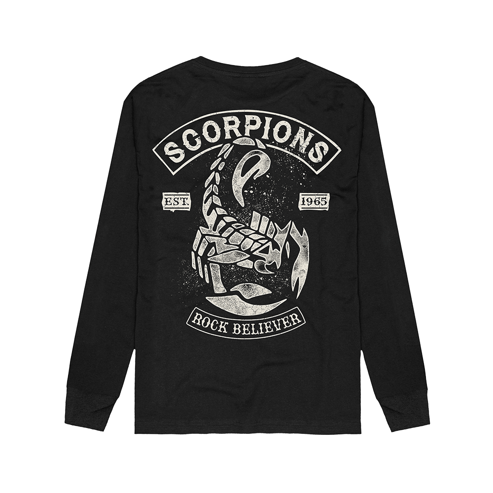 Rock Believer Biker Long Sleeve Back