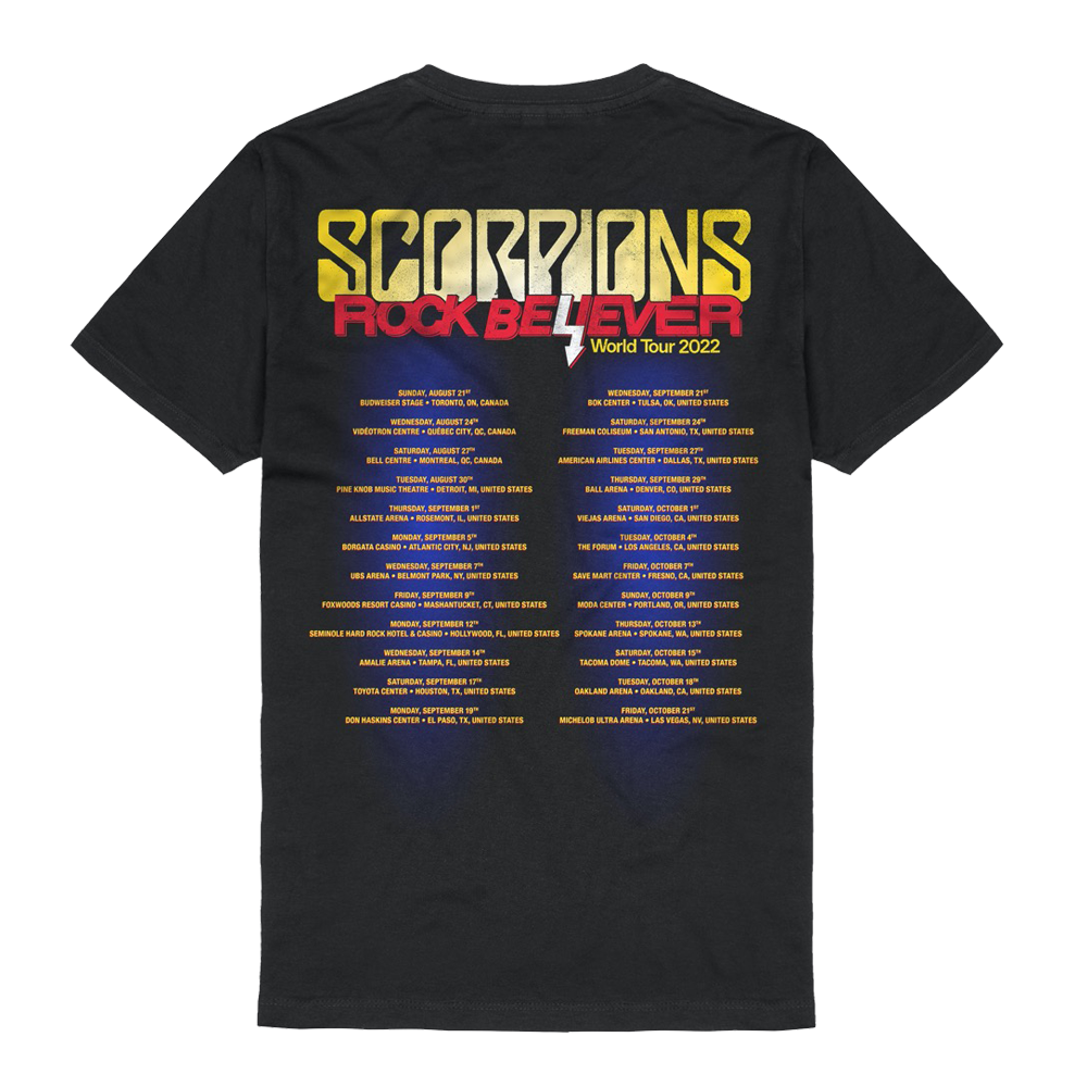 Rock Believer World Tour 2022 Photo T-Shirt Back