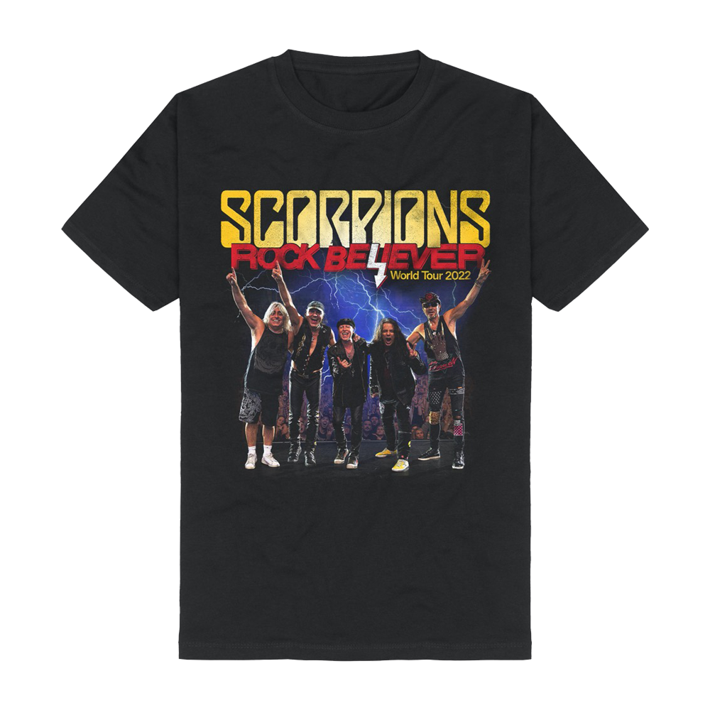 Rock　Tour　2022　Photo　–　T-Shirt　Scorpions　Official　Store　Believer　World