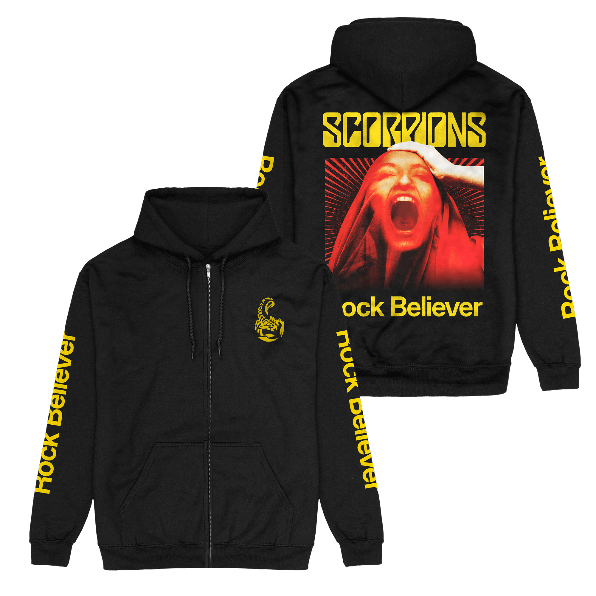 Rock Believer Zip Up Hoodie Scorpions Official Store